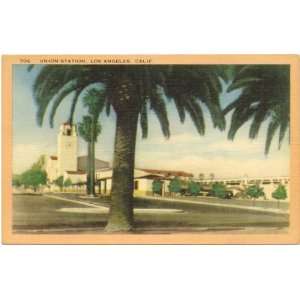   Postcard Union Station   Los Angeles California 