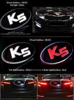 2011+ Kia Optima ★ K5 Logo LED Emblem 1set 2p(Front & Rear) Tail 