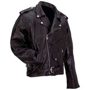 Mens Genuine Buffalo Leather Motorcycle Jacket NEW  