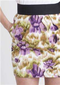 Jack BB Dakota Kallie Floral Mini Pencil Skirt Purple  