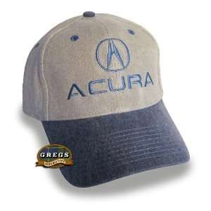  Acura Logo Hat Cap Blue/Khaki (Apparel Clothing 