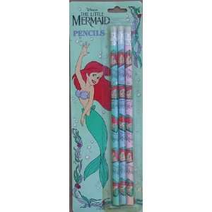  Little Mermaid Set Of (3) Pencils 