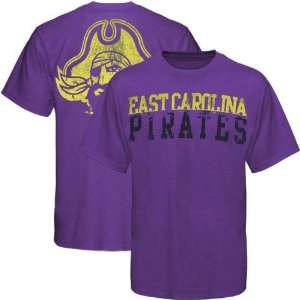   East Carolina Pirates Purple Literality T shirt