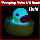Baby Bath Toy Duck Multi Color Changing LED Lamp Light Rubber water 