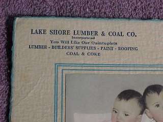   Dionne   Quintuplets   Advertising Calendar   Lakeshore Lumber & Coal