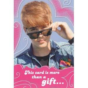 Greeting Card Birthday Justin Bieber Gift Card Holder This Card Is 