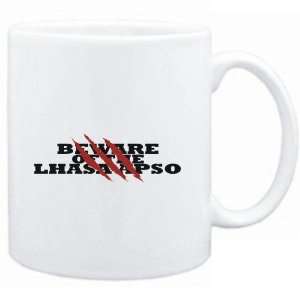    Mug White  BEWARE OF THE Lhasa Apso  Dogs: Sports & Outdoors
