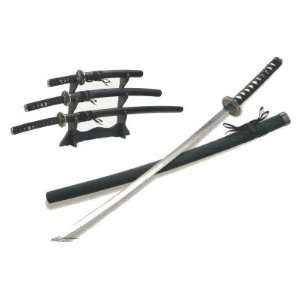    4 Piece Traditional Samurai Kanji Sword Set