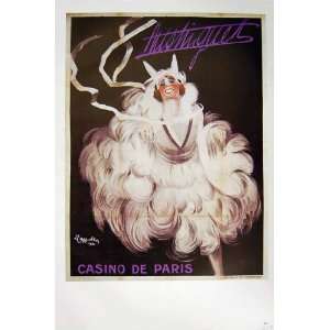    c1977 POSTER LESLIE BERGERE PARIS MUSIC HALL CASINO