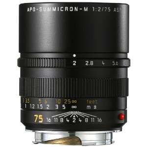 Leica 75mm f/2 Summicron M Aspherical Manual Focus Lens for M System 