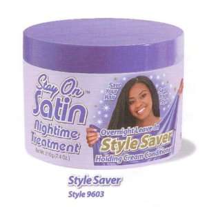 Stay On Satin Overnight Leave In Style Saver Holding Cream Conditioner 
