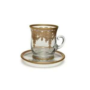  Arte Italica Vetro Gold Cup And Saucer Dinnerware: Home 