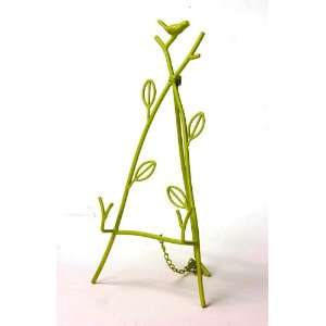  Cast Iron Bird and Leaves Easel (Lime Green)