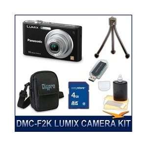  Panasonic LUMIX DMC F2 Digital Camera (Black), 10 MP, 4x 