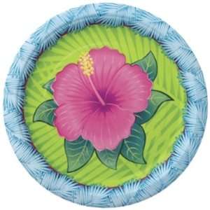  Tropical Bloom 9 Paper Plates Case Pack 4: Home & Kitchen