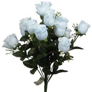  17 Elegant Silk Roses Wedding Bouquet Baby Blue #23: Home 