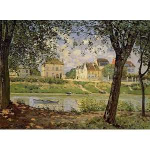   on the Banks of the Seine Alfred Sisley Hand Pa