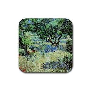  Olive Grove By Vincent Van Gogh Square Coasters Office 