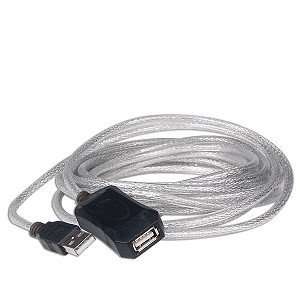  16 Foot USB 2.0 Active Extension Repeater Cable (Clear 