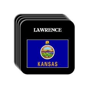 US State Flag   LAWRENCE, Kansas (KS) Set of 4 Mini Mousepad Coasters
