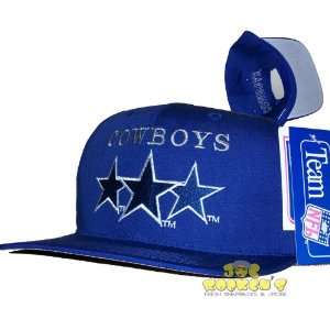 Dallas Cowboys Vintage Blue Snapback Hat Cap Retro 90s Era Triple Star 