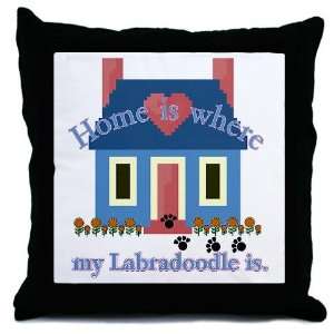  Labradoodle Pets Throw Pillow by 