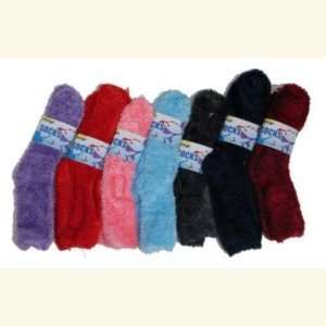  Fuzzy Ladies Spa Socks Calf High Case Pack 144 Everything 