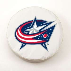  Columbus Blue Jackets NHL White Spare Tire Cover: Sports 