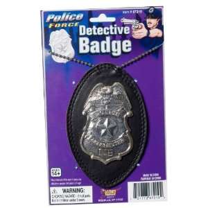Lets Party By Forum Novelties Police Badge On a Chain / Black/Grey 