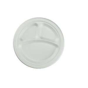  ChampWare 3 Section Molded Fiber Heavy Weight Pulp Plate (Case of 500