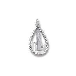  Chicago  Tower Charm in White Gold Jewelry