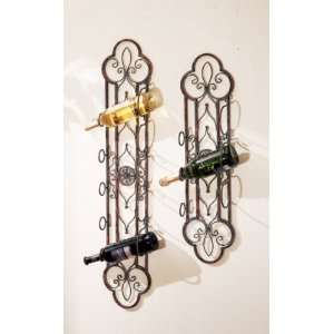   : Pack of 4 Elegant Open Back Wall Mounted Wine Racks: Home & Kitchen