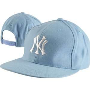  New York Yankees Light Blue Adjustable Hat: Sports 