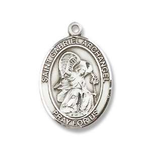 St. Gabriel the Archangel Sterling Silver Medal with 18 Sterling 