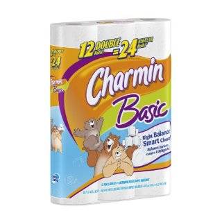 Charmin Basic Toilet Double Rolls, 12 Count (Pack of 4)
