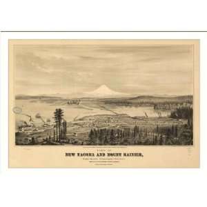  Historic Tacoma, Washington, c. 1878 (M) Panoramic Map 