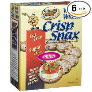 Shibolim Whole Wheat Crisp Snax Onion, 6 Ounce Boxes (Pack of 6 
