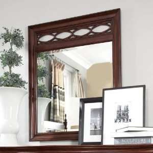   Drew 091 041 Cherry Grove Fret Wall Mirror in Mid Tone Brown Home