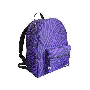  Yak Pak Purple and Black Zebra Backpack 