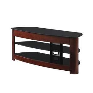 OSP Designs Wood TV Stand, Black Glass By Office Star  