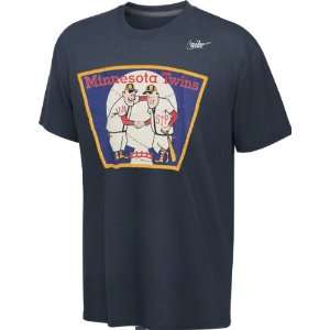  Minnesota Twins Nike Cooperstown Navy Heather Blended T 