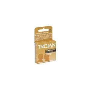  Trojan Condoms Ultra Ribbed Lubricated Latex, 3 count 