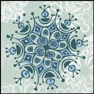  Blue Snowflake Postage Stamps