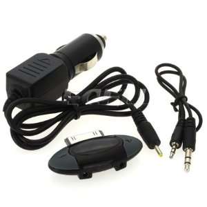   FM TRANSMITTER + CAR CHARGER + AUX CABLE FOR iPOD TOUCH: Electronics
