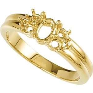  71509 14K Yellow Gold 4 Stone Polished Rings For Mother 