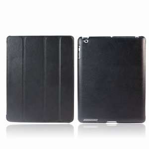   Leatherette Smart Cover case for The New iPad 3rd Gen / iPad 3 Black