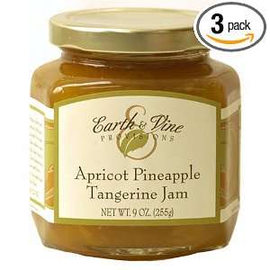Earth & Vine Provisions Apricot Pineapple Tangerine Jam, 9 Ounce Jars 