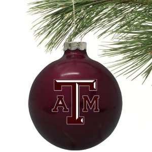  Texas A&M Aggies Traditional Glass Ornament Sports 