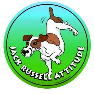   Inch by 4 3/4 Inch Car Magnet Dog Attitude, Jack Russell: Pet Supplies