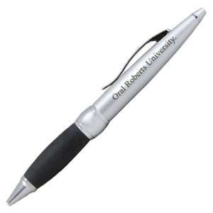   Oral Roberts Golden Eagles Brushed Silver Twist Ballpoint Pen: Sports